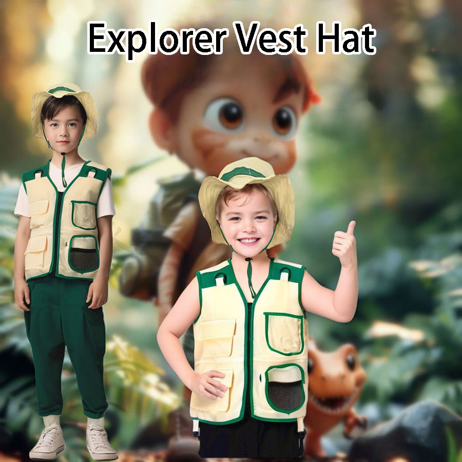 Outdoor Adventure Activities For Kids - ชุดคอสเพลย์งานปาร์ตี้ตกปลากระเป๋าหลายกระเป๋าสำหรับเด็กเสื้อผ้าผจญภัยกลางแจ้ง