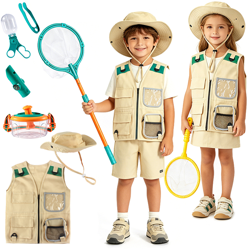 Outdoor Adventure Activities For Kids - ชุดนักสำรวจสำหรับเด็ก ชุดของเล่นสำรวจธรรมชาติกลางแจ้ง สำหรับเด็กชายและเด็กหญิง สำหรับการตั้งแคมป์ เดินป่า ล่าแมลง