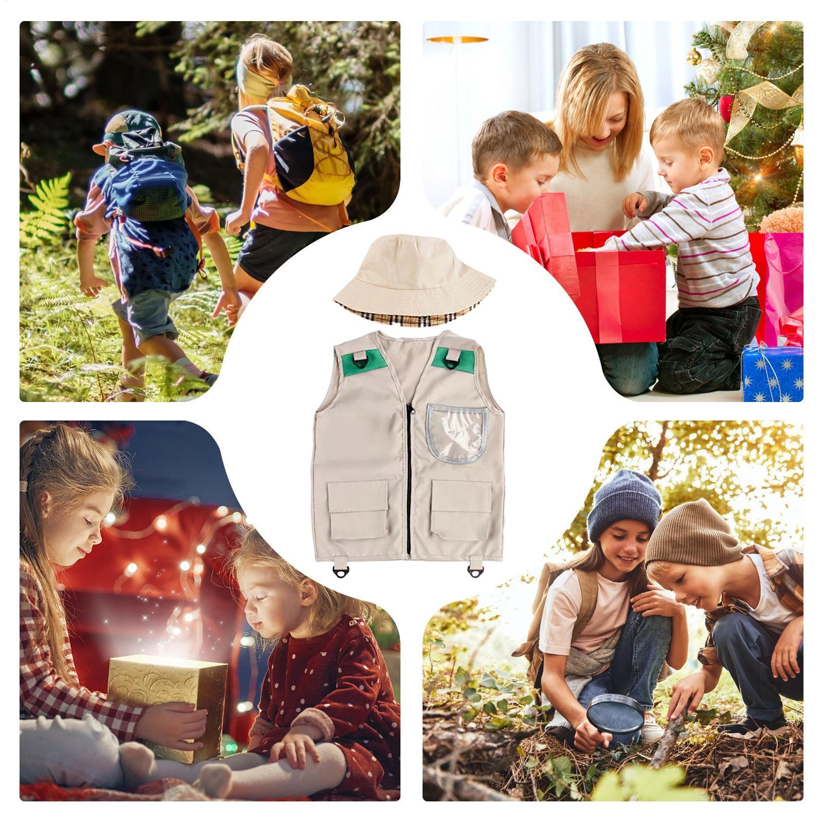 ชุดเสื้อกั๊กและหมวกนักสำรวจสำห - Outdoor Adventure Activities For Kids บทวิจารณ์และราคา