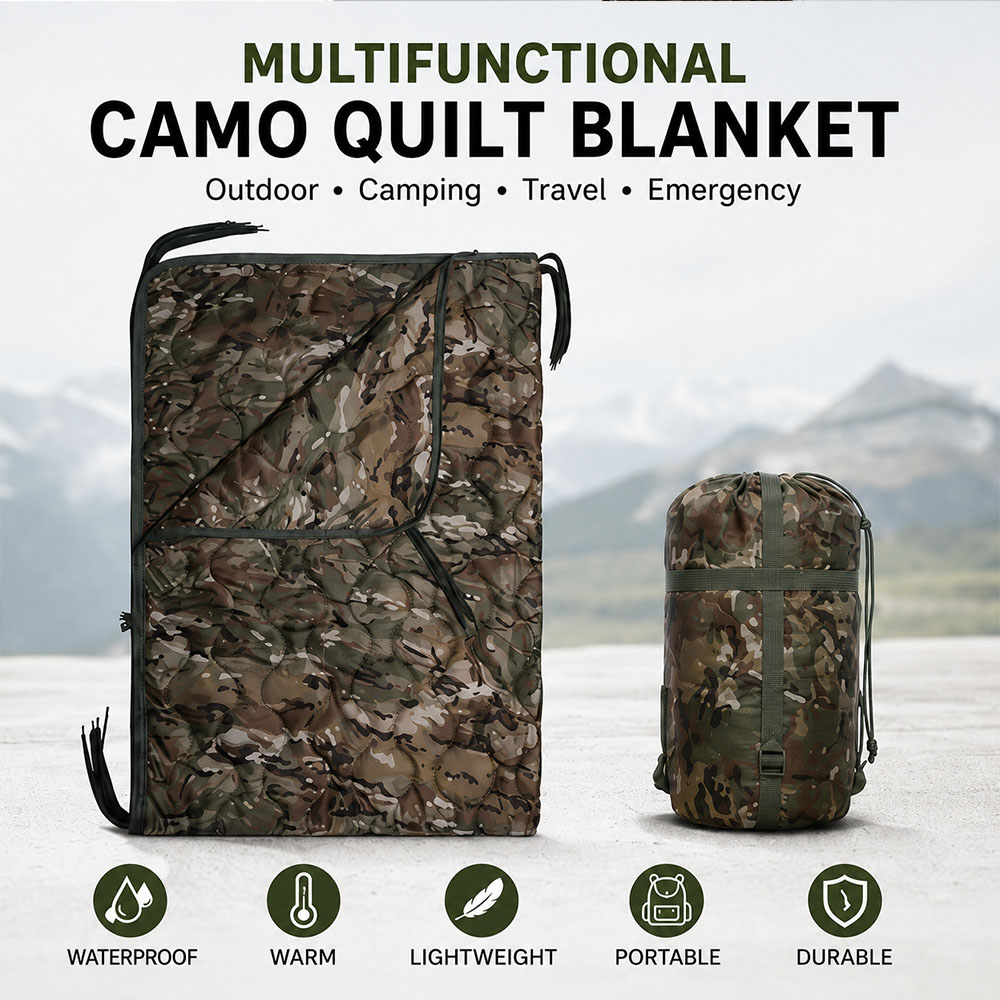 ผ้าห่มลายพรางสำหรับตั้งแคมป์พร - Outdoor Adventure Quilt บทวิจารณ์และราคา