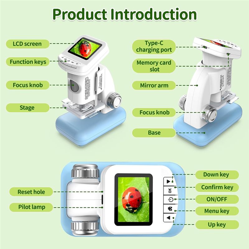 กล้องจุลทรรศน์ดิจิตอลสำหรับเด็ - Outdoor Adventure Microscope บทวิจารณ์และราคา
