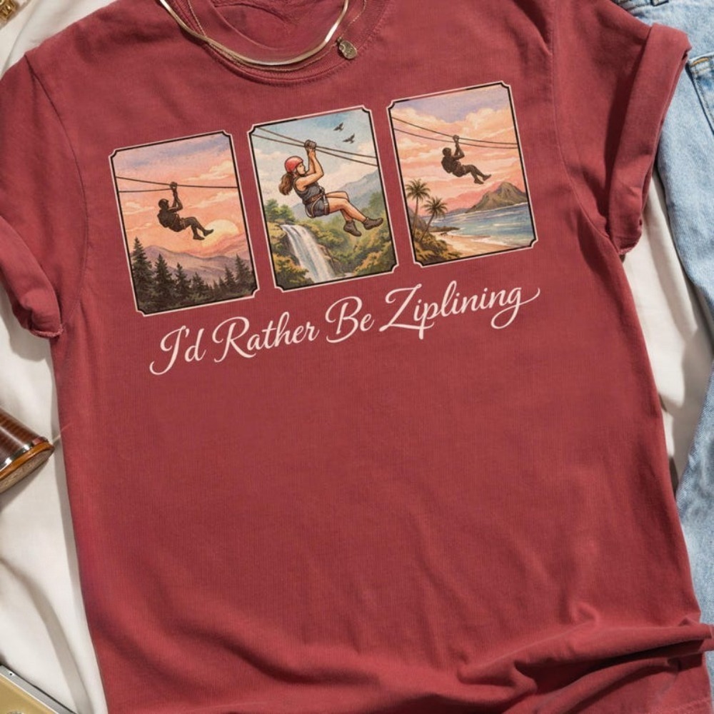 ฉันอยากเลือกเสื้อยืดสำหรับกิจก - Outdoor Adventure Zipline บทวิจารณ์และราคา