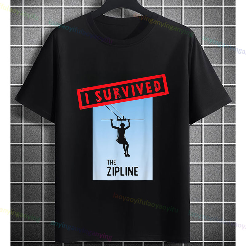 เสื้อยืดลายกราฟิกการผจญภัยตลกๆ - Outdoor Adventure Zipline บทวิจารณ์และราคา