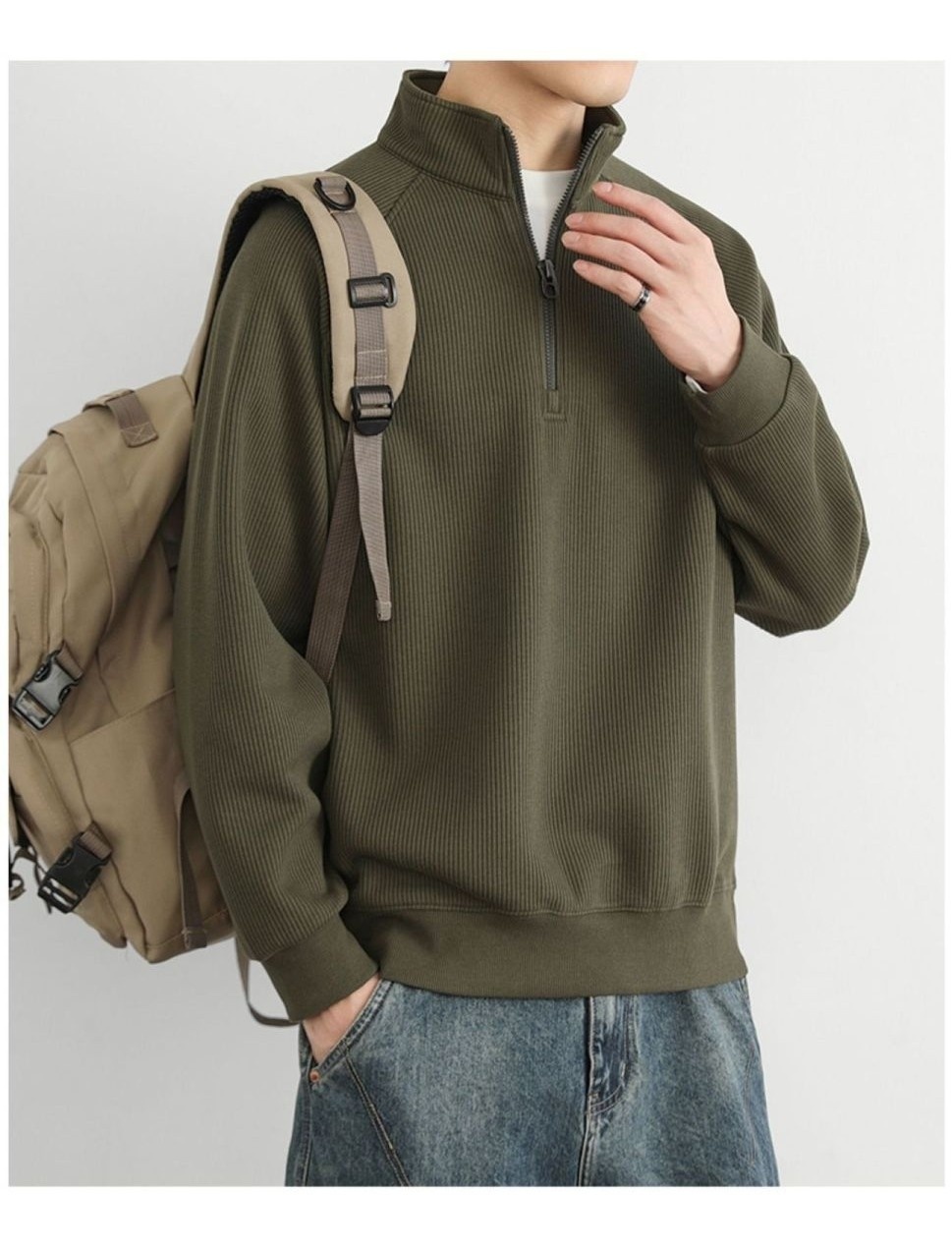 เสื้อฮู้ดผู้ชายแบบไม่มีหมวก ลา - Outdoor Adventure Experiences บทวิจารณ์และราคา